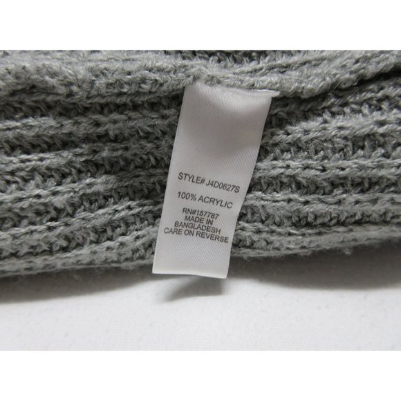 Full Circle Trends women's gray ruched cinch front v-neck knit sweater, M - Picture 7 of 11